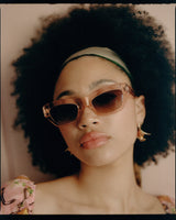 Lunettes de Soleil Regard Félin Perle Rose