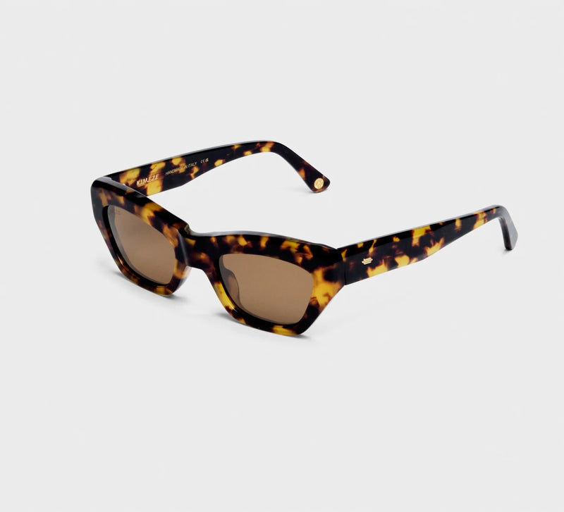 Lunettes de Soleil Œil de Chat Havana Gravée