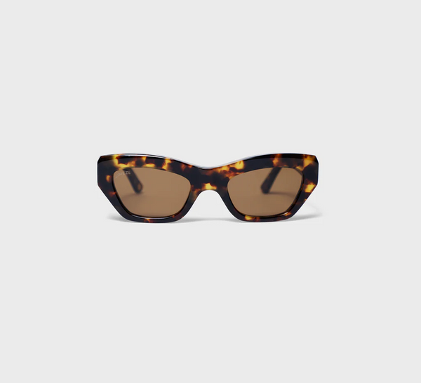 Lunettes de Soleil Œil de Chat Havana Gravée